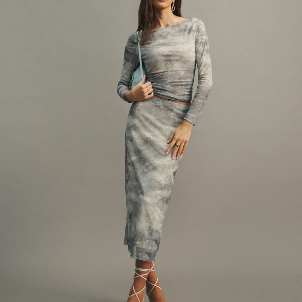 Reformation Iris Knit Midi Skirt Medium